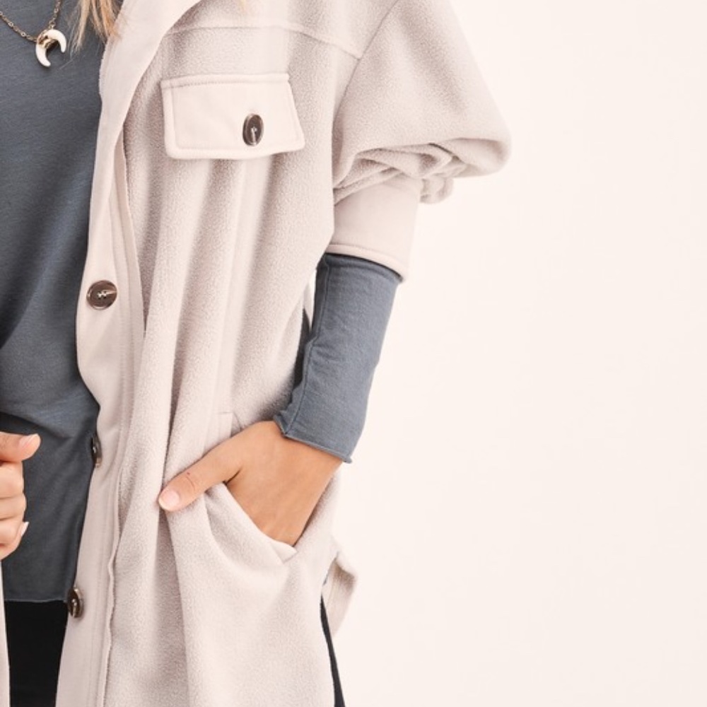 NWT Lightweight Fleece Shacket Shirt Jacket - Picture 3 of 7